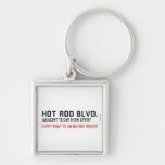 Hot Rod Blvd.  Metal Keychains