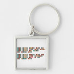 Never gonna give you up
 Never gonna let you down
 Never gonna run around 
 and desert you
 
 Never gonna make you cry
 Never gonna say goodbye
 Never gonna tell a lie
 and hurt you  Metal Keychains