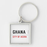 GHANA  Metal Keychains