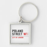 Poland Street  Metal Keychains