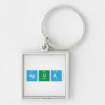 Agua  Metal Keychains