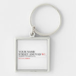Your Name Street anuvab  Metal Keychains