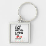 jesus love heaven larone yes   Metal Keychains