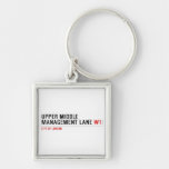 Upper Middle Management Lane  Metal Keychains