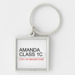 AMANDA class 1C  Metal Keychains