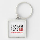 graham road  Metal Keychains