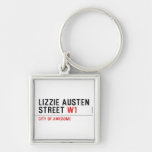 Lizzie Austen Street  Metal Keychains
