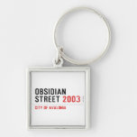 Obsidian Street  Metal Keychains