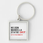 nelson mandella statue  Metal Keychains