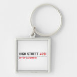 High Street  Metal Keychains