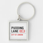 PUDDING LANE  Metal Keychains