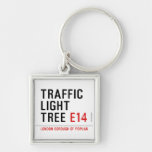 traffic light tree  Metal Keychains