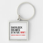 sherlock holmes statue  Metal Keychains