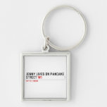 Jenny lives on pancake Street  Metal Keychains
