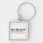 Hot Rod Blvd  Metal Keychains