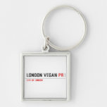 London vegan  Metal Keychains
