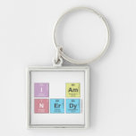 I AM
 N|erdy  Metal Keychains