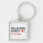 Hello kids  Street  Metal Keychains