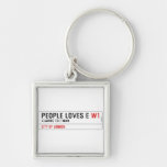 PEOPLE LOVES E  Metal Keychains