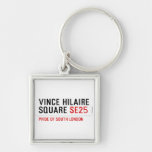 Vince hilaire Square  Metal Keychains