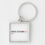 Space Station  Metal Keychains
