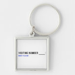 Visiting Number ____  Metal Keychains