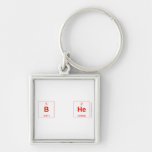 B He  Metal Keychains