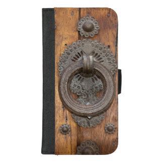 Metal Knocker on Old Wooden Door iPhone 8/7 Plus Wallet Case