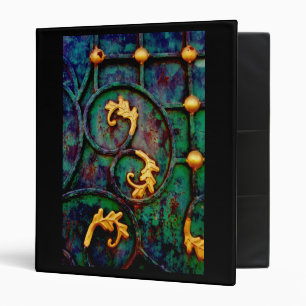 Metal Leaves 3 Ring Binder