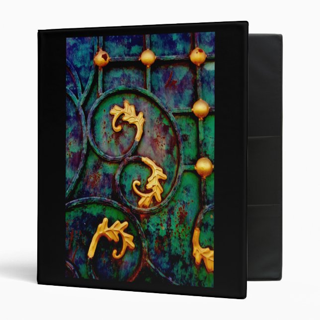 Metal Leaves 3 Ring Binder (Front/Inside)