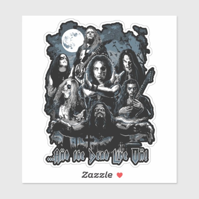 Metal Legends Die-Cut Sticker - The Dead Live On! (Sheet)