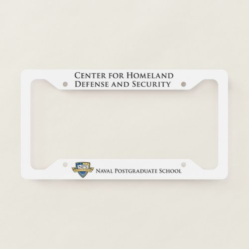 Metal License Plate Frame _ White
