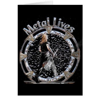Metal Lives! Cards by MoonArtandDesigns at Zazzle