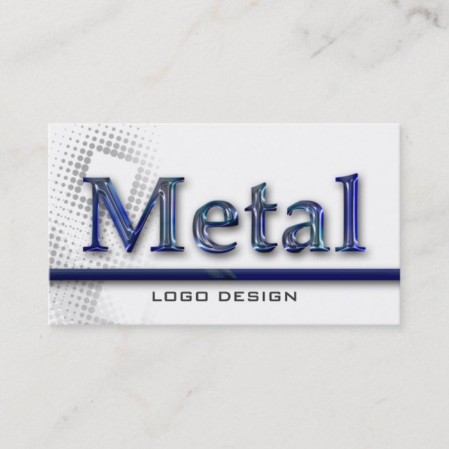 METAL LOGO DESIGN K | Welding Business Cards (Front)