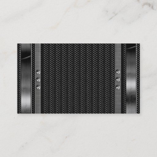Customizable Metal Look Border Carbon Fiber Business Cards