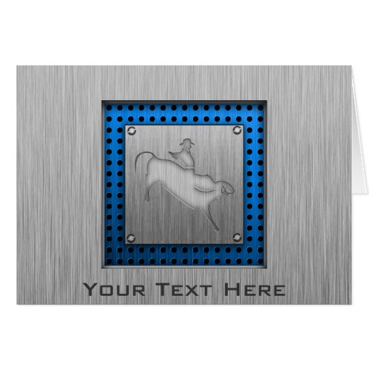 Metal-look Bull Rider (Front Horizontal)