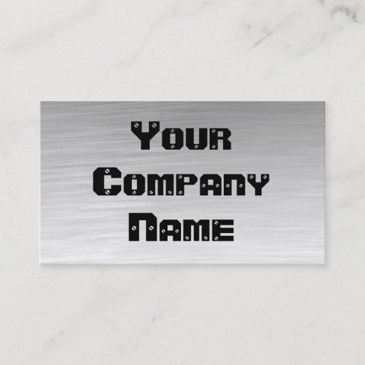 Customizable Metal Look Business Cards