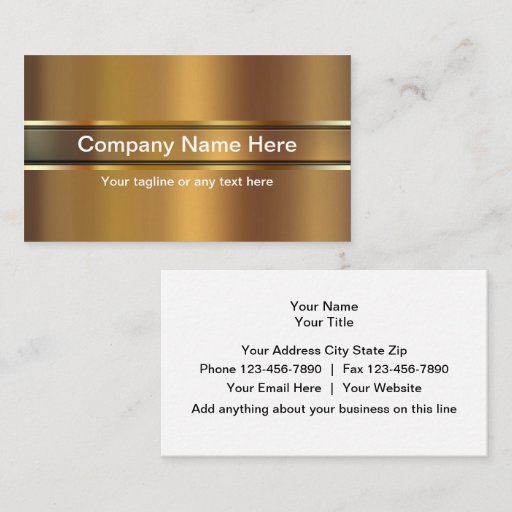 Customizable Metal Look Business Cards
