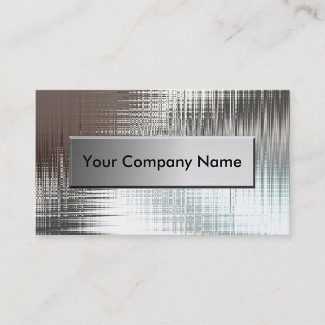 Metal Look Business Cards With Class (Front)