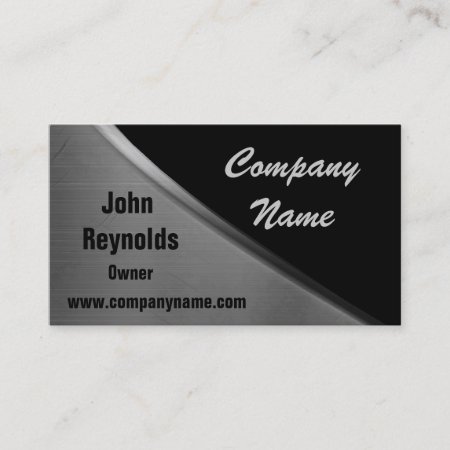 Metal Look Curve Business Cards