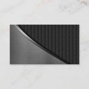 Metal Look Curve Carbon Fiber Business Cards