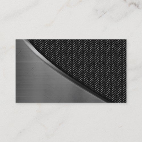 Metal Look Curve Carbon Fiber Business Cards