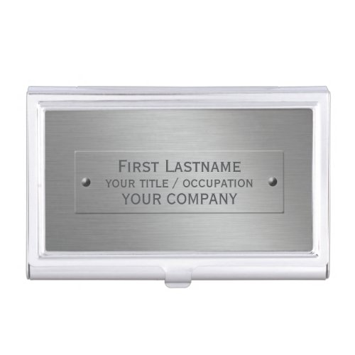 Metal Look custom business card holder