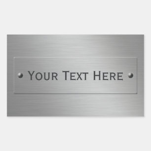 Metal Look custom stickers