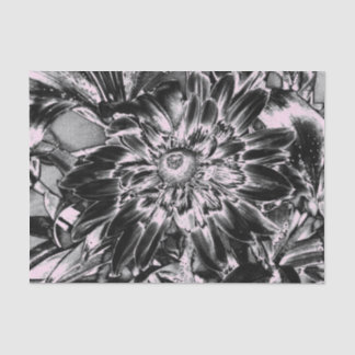 Metal Look Flowers Tissue Paper