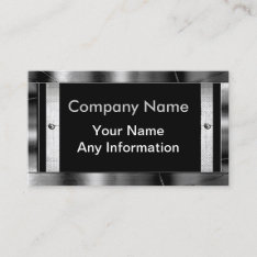 Metal Look Frame Border Business Cards at Zazzle