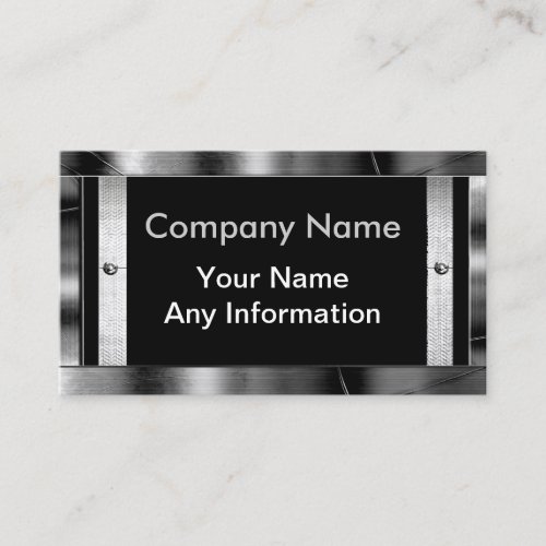 Metal Look Frame Border Business Cards