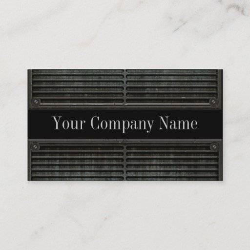Customizable Metal Look Grill Grunge Business Cards