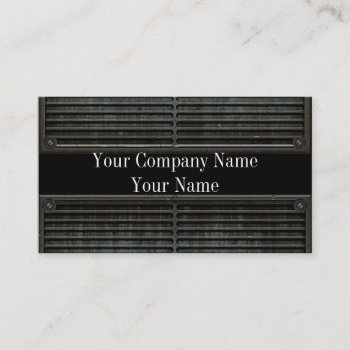 Metal Look Grill Grunge Business Cards by MetalShop at Zazzle