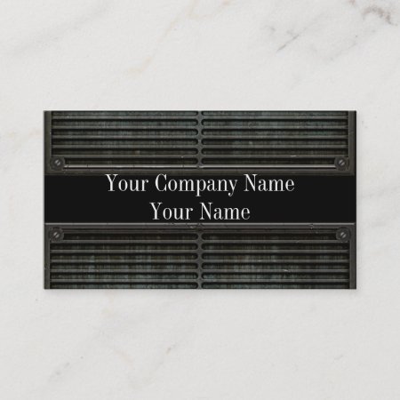 Metal Look Grill Grunge Business Cards